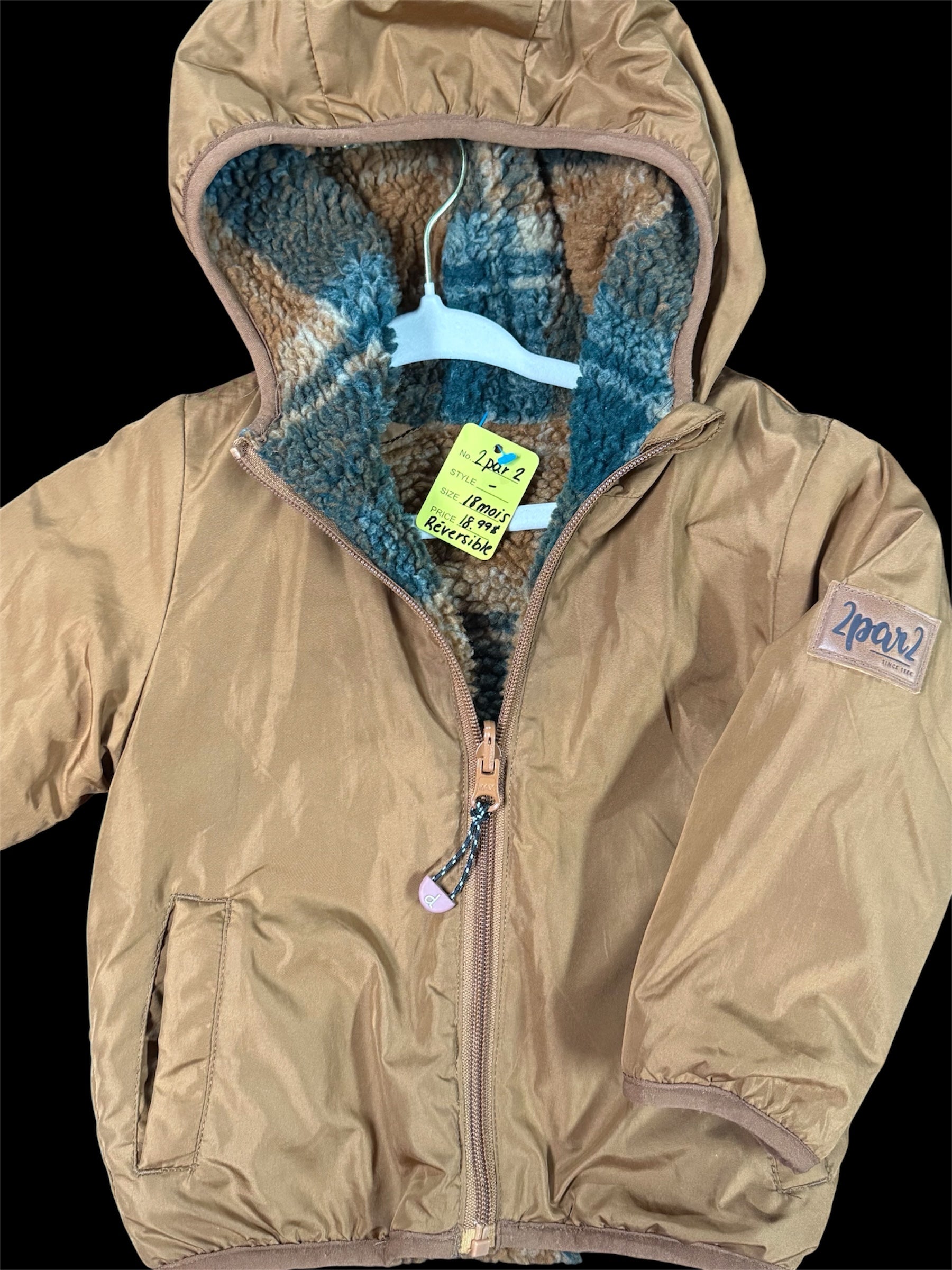 Deux par deux - Manteau réversible - 18 mois