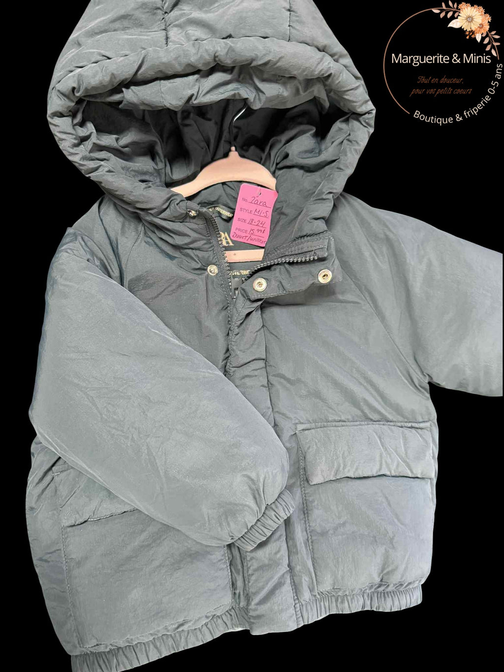 ZARA - Manteau mi-saison- Duvet - 18-24 mois