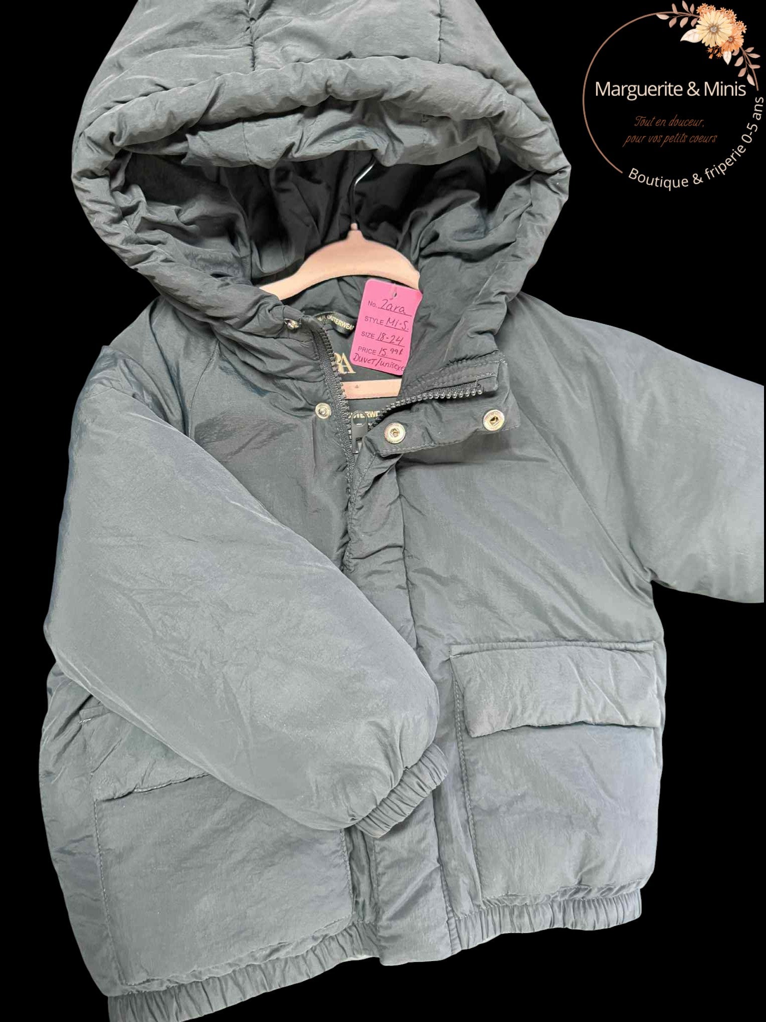 ZARA - Manteau mi-saison- Duvet - 18-24 mois