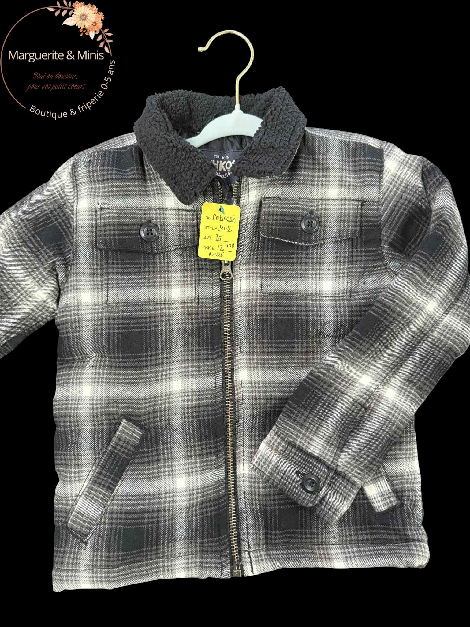 Neuf - Oshkosh - Manteau mi-saison - 3T